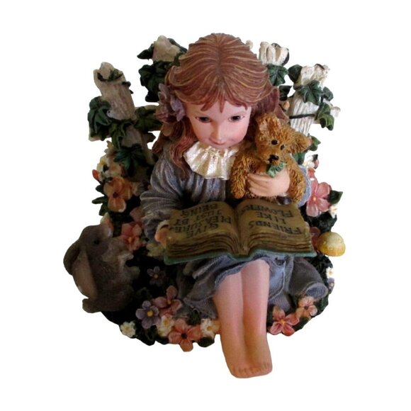 Boyds Yesterdays Child Alyssa Secret Garden Figurine - 2002 Dollstone Collection - Picture 2 of 7